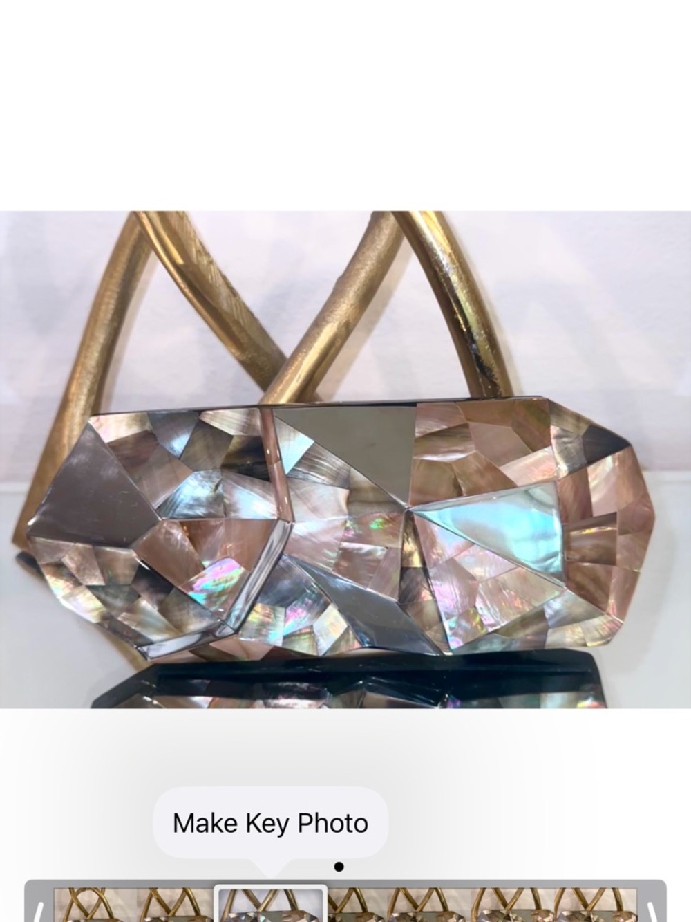 Rafe New York Mosaic metal & Shell Clutch